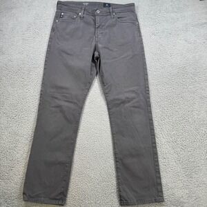 AG Adriano Goldschmied The Everett Slim Straight Gray Pants Mens 32x29